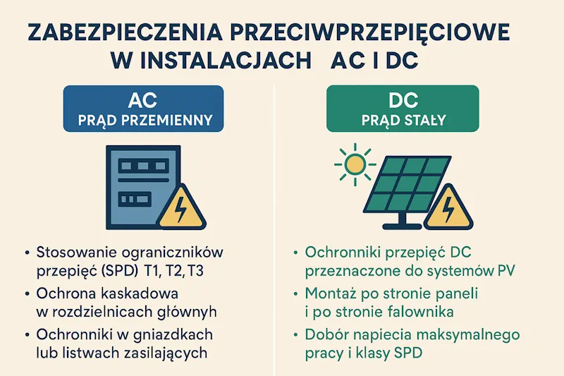 ochrona przeciwprzepięciowa w instalacjach AC i DC